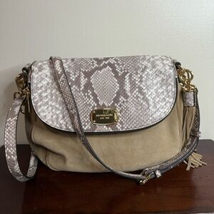 Michael Kors Bedford python embossed & suede Two way bag